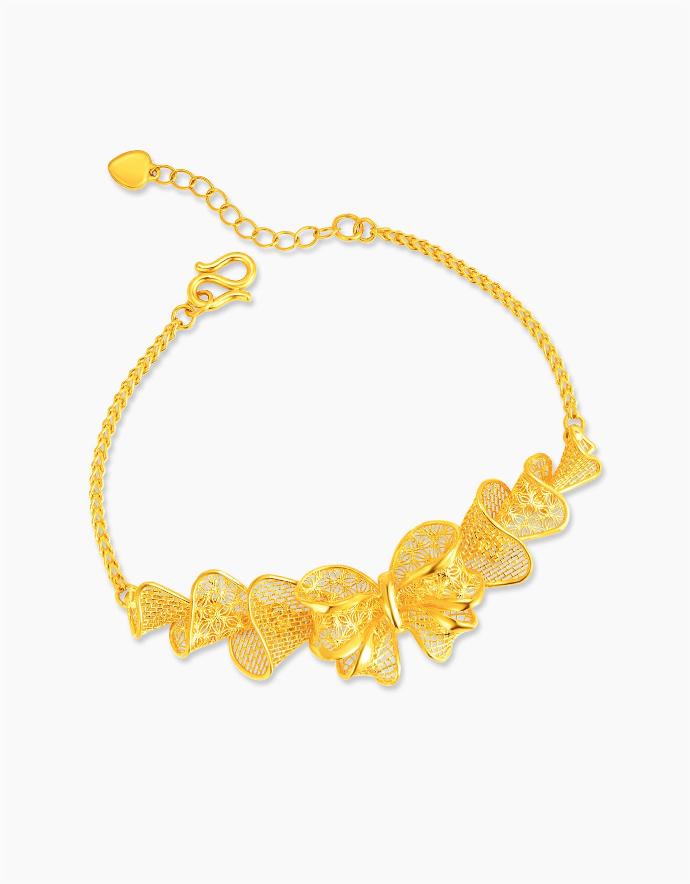 LVC 9IN Bow Elegance 999 Gold Bracelet