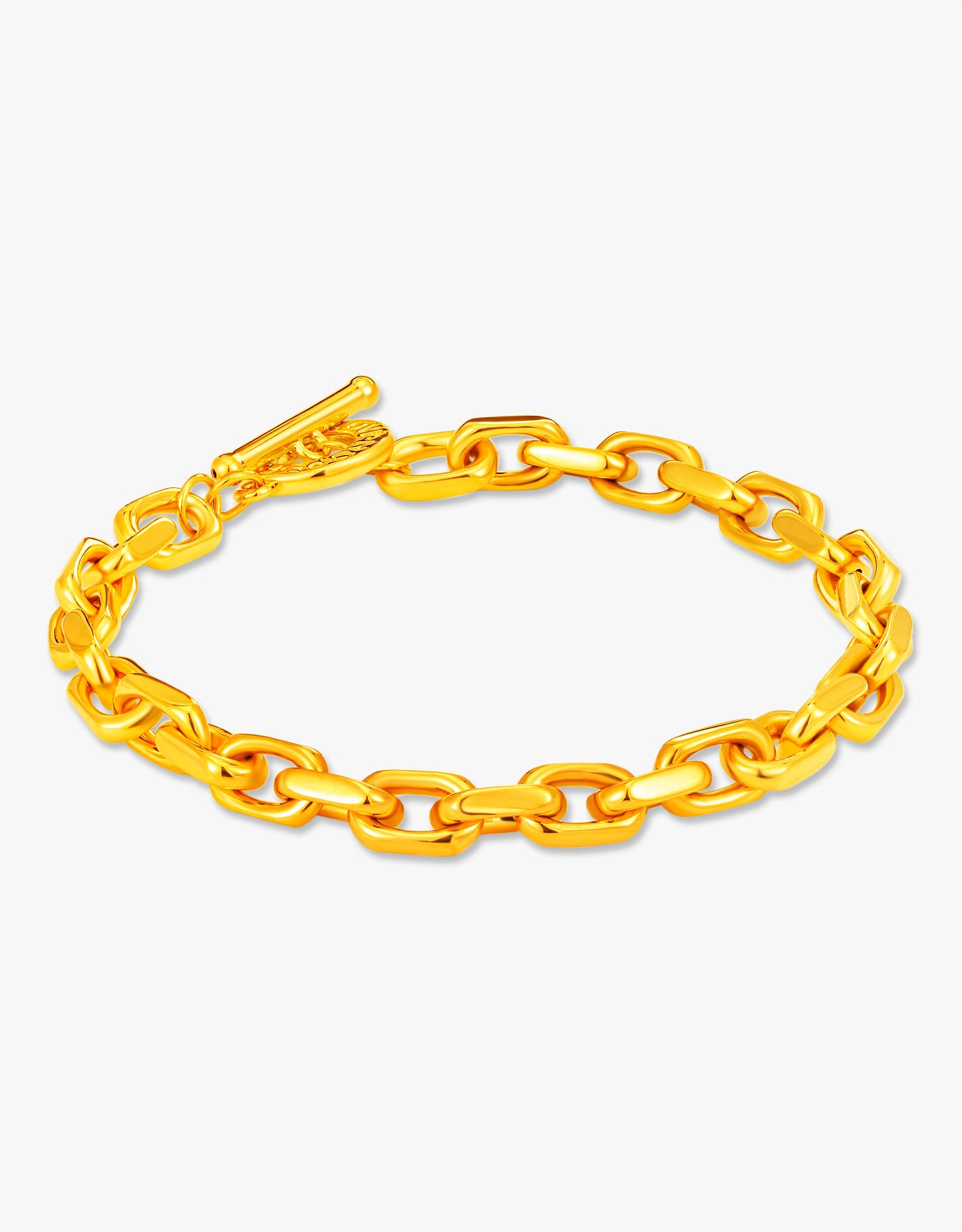 LVC 9IN Sleek Link 999 Gold Bracelet