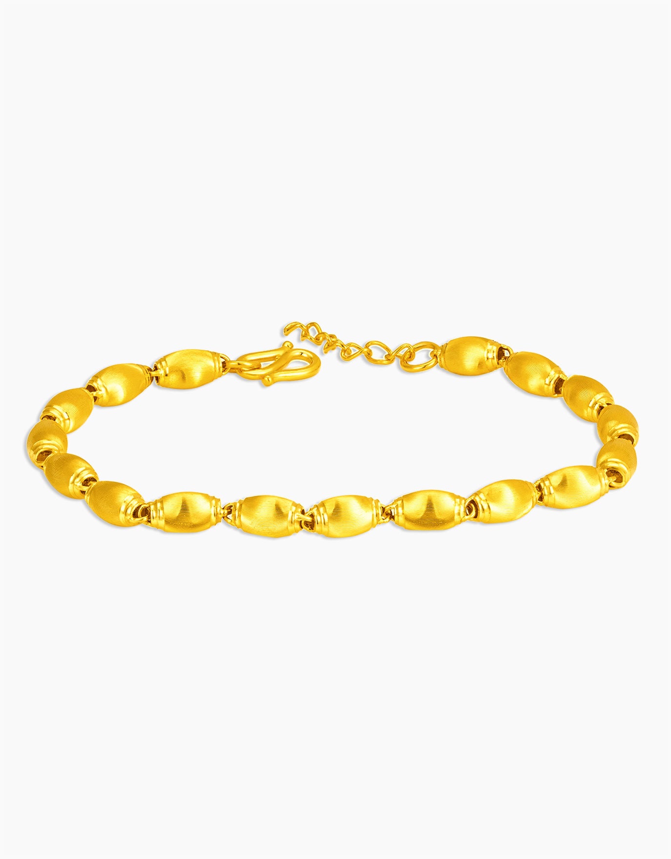 LVC 9IN Odd Shaped Beaded 999 Gold Bracelet