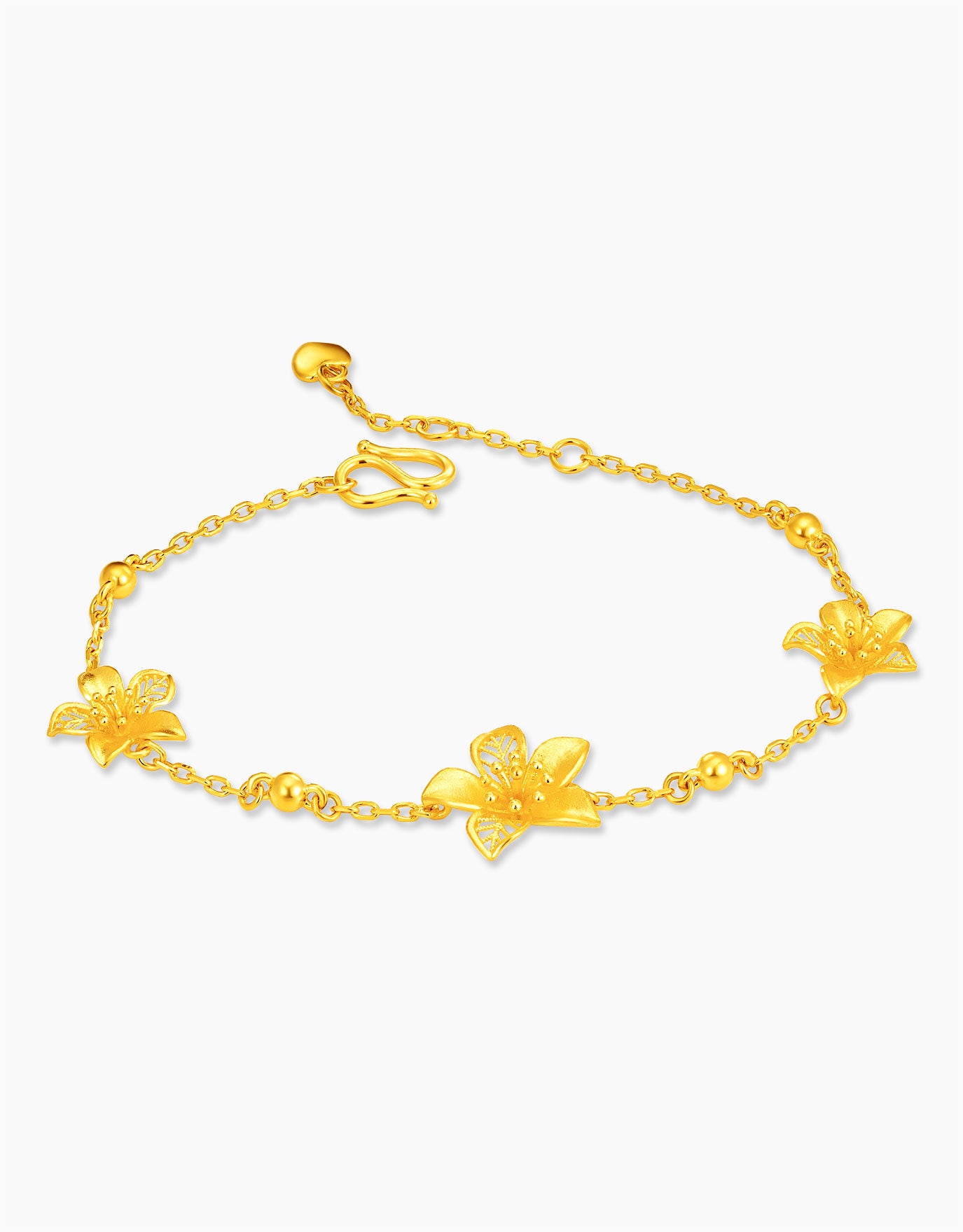 LVC 9IN Starry Bloom 999 Gold Bracelet