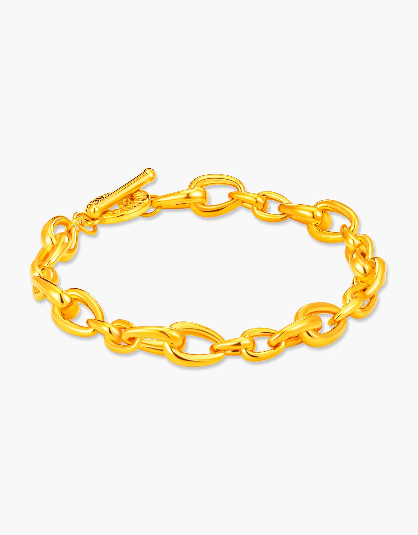 LVC 9IN Oval Link 999 Gold Bracelet