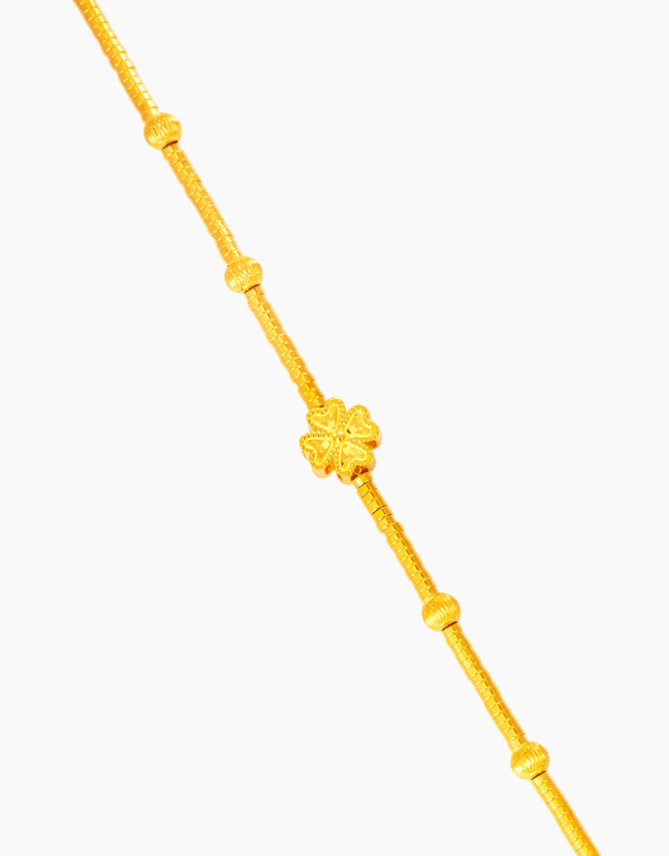 LVC 9IN Clover Lucky Love 999 Gold Bracelet