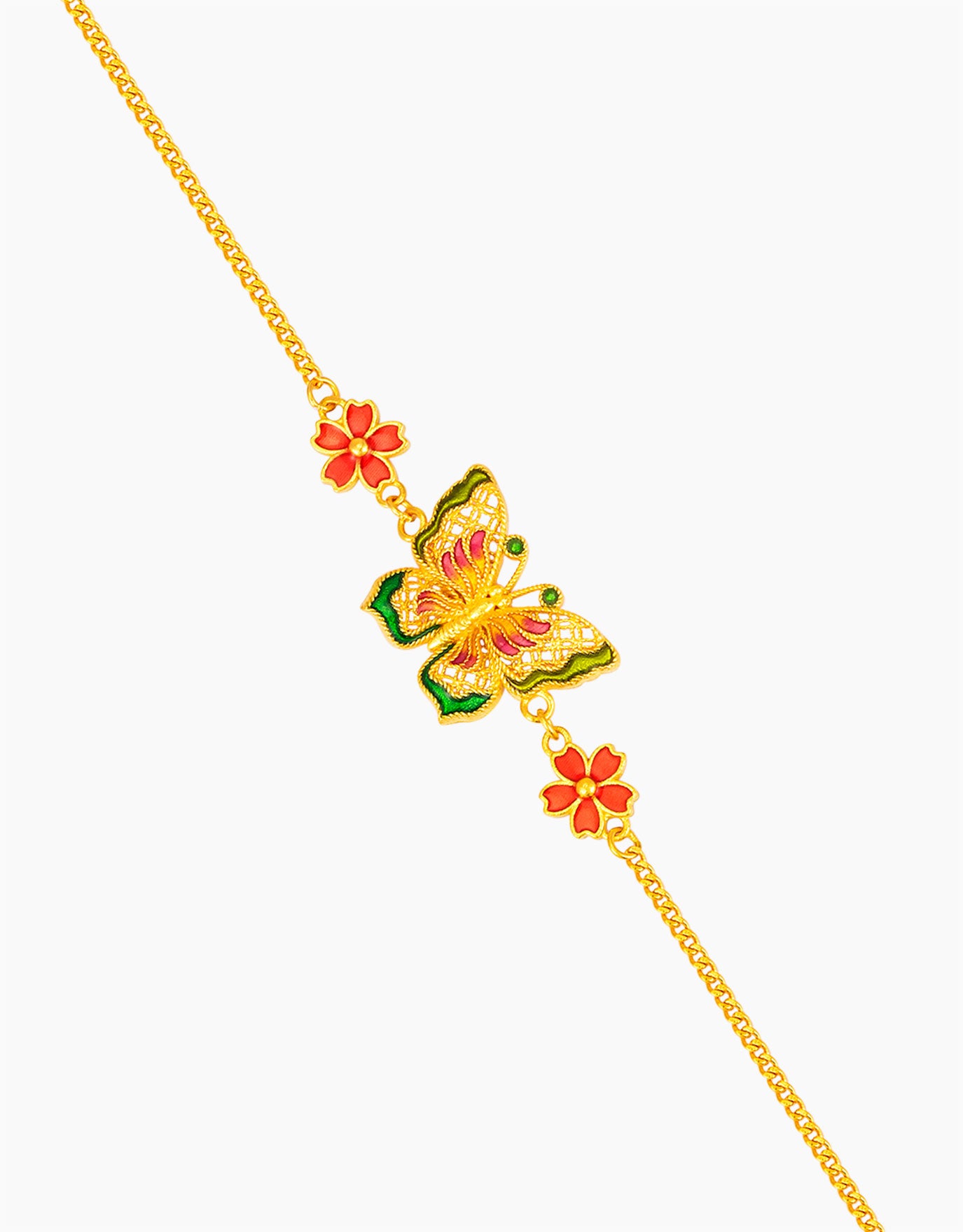 LVC 9IN Butterfly Blessings 999 Gold Bracelet