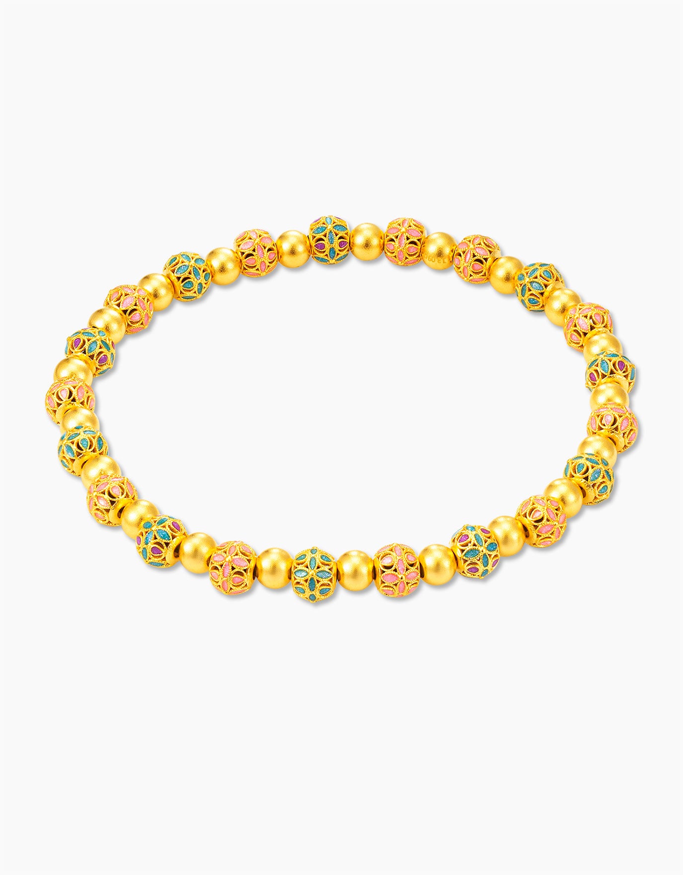 LVC 9IN Macaron Sweet 999 Gold Bracelet