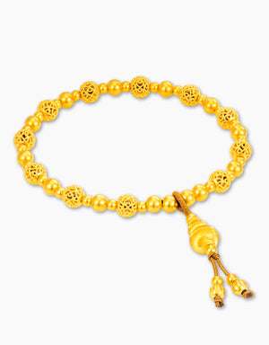 LVC 9IN Dancing Hulu 999 Gold Bracelet