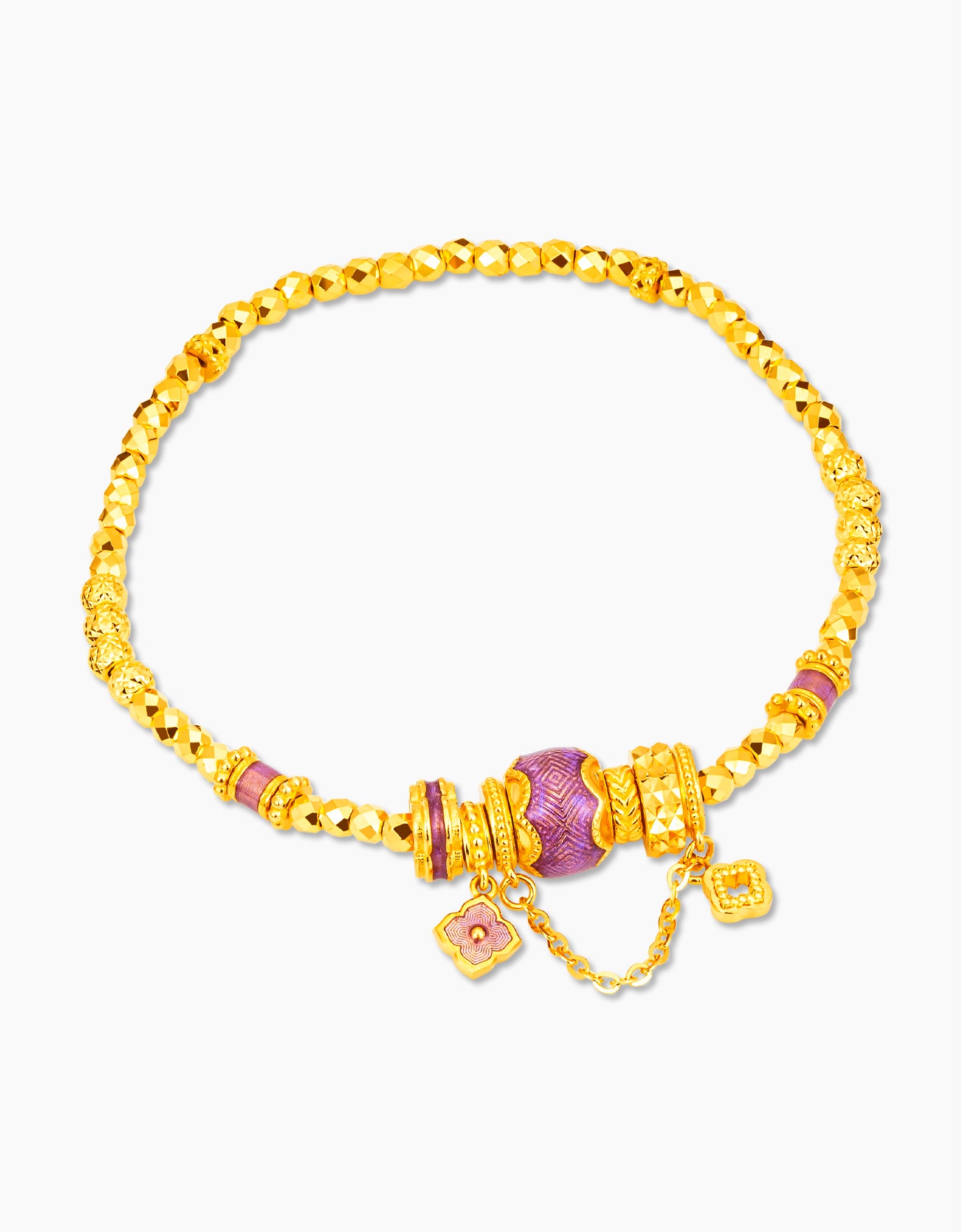 LVC 9IN Pastel Petals 999 Gold Bracelet