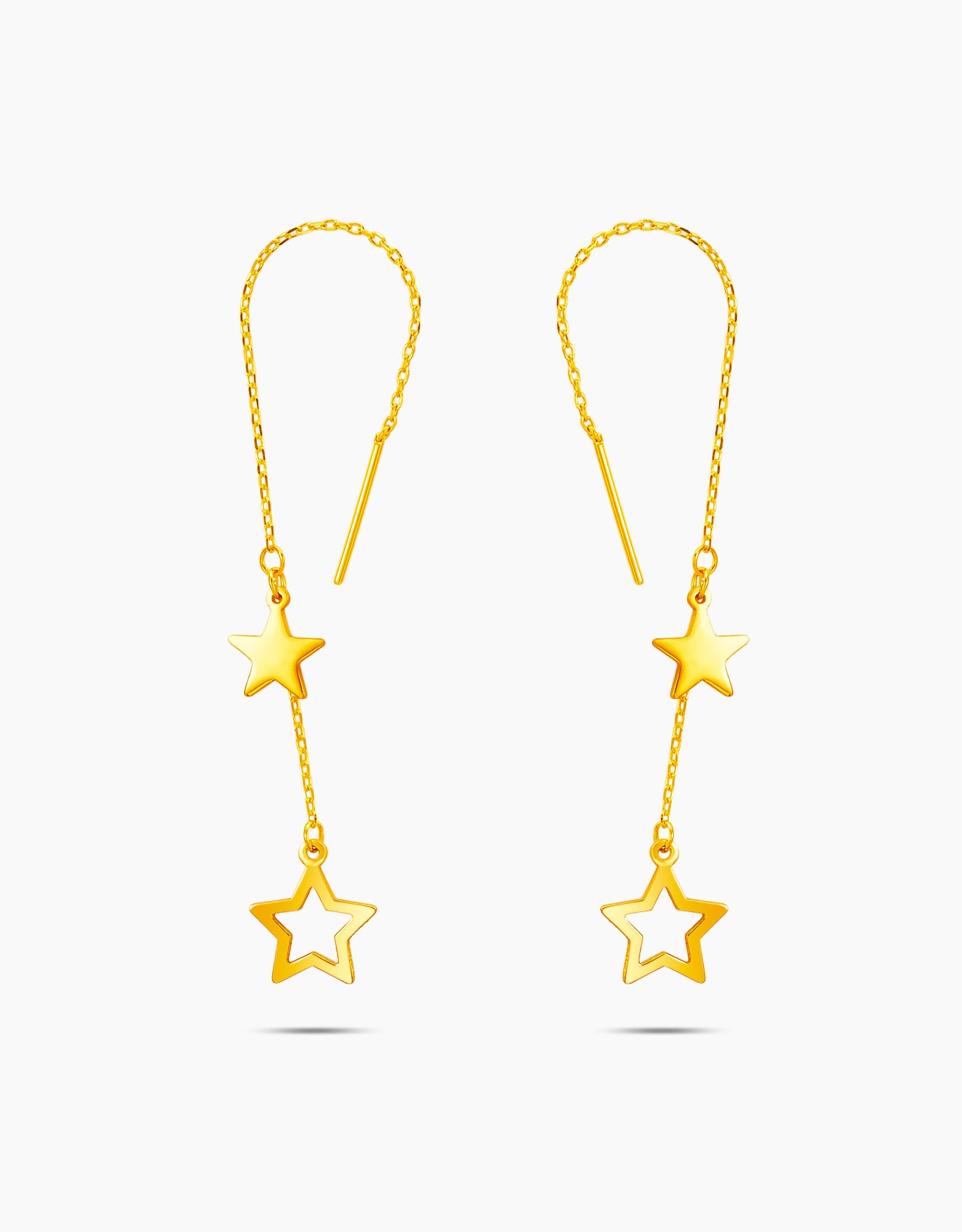 Real gold hot sale star earrings