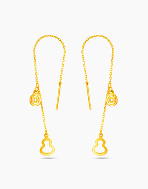 LVC 9IN Hulu 999 Gold Drop Earrings