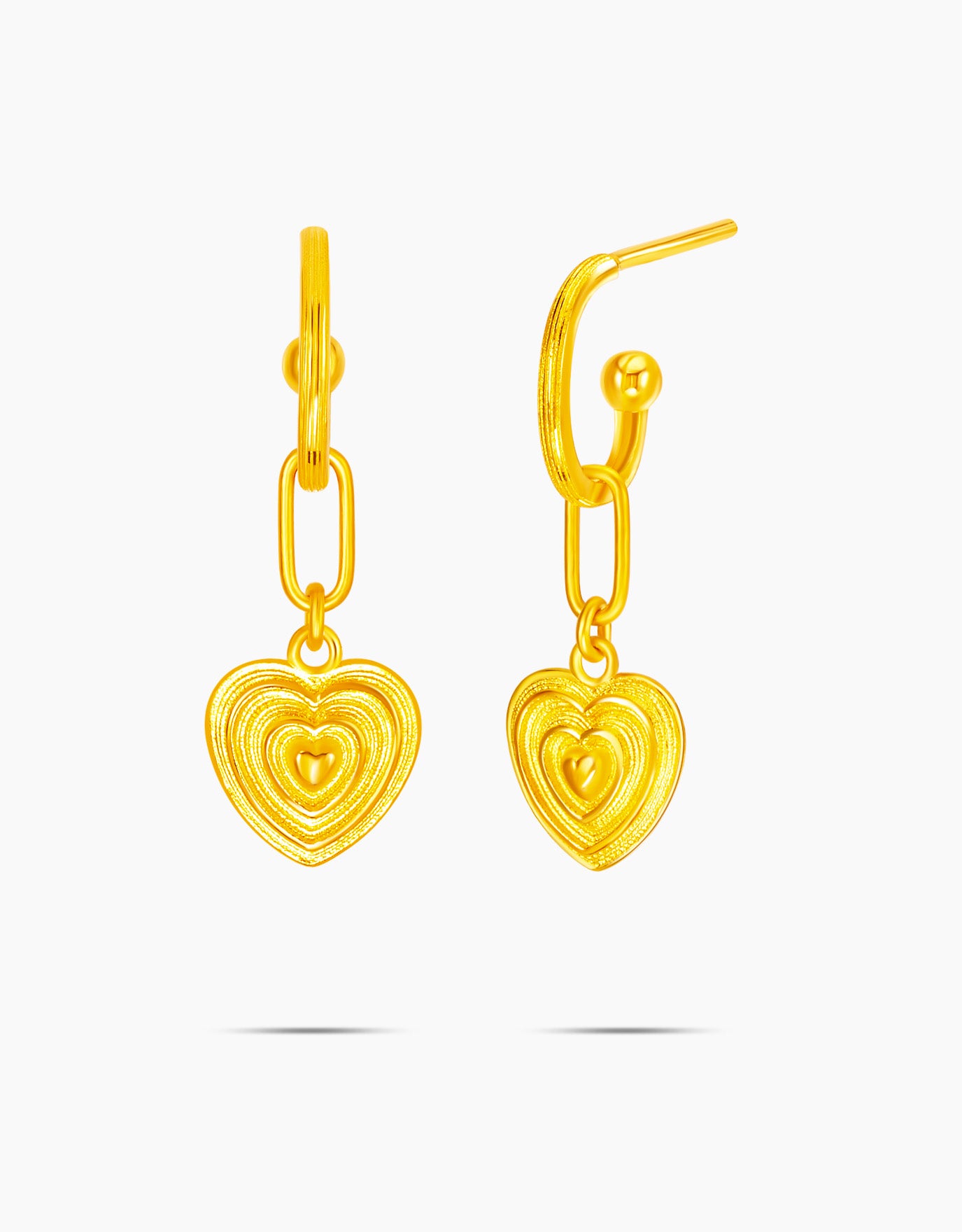 LVC 9IN Strings of Love 999 Gold Earrings