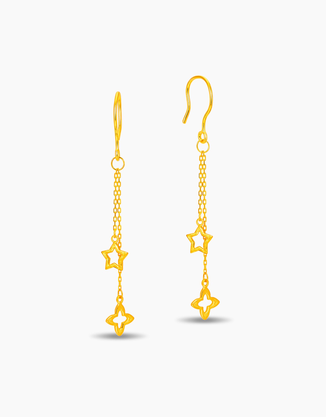 LVC 9IN Serene Dangling 999 Gold Earrings