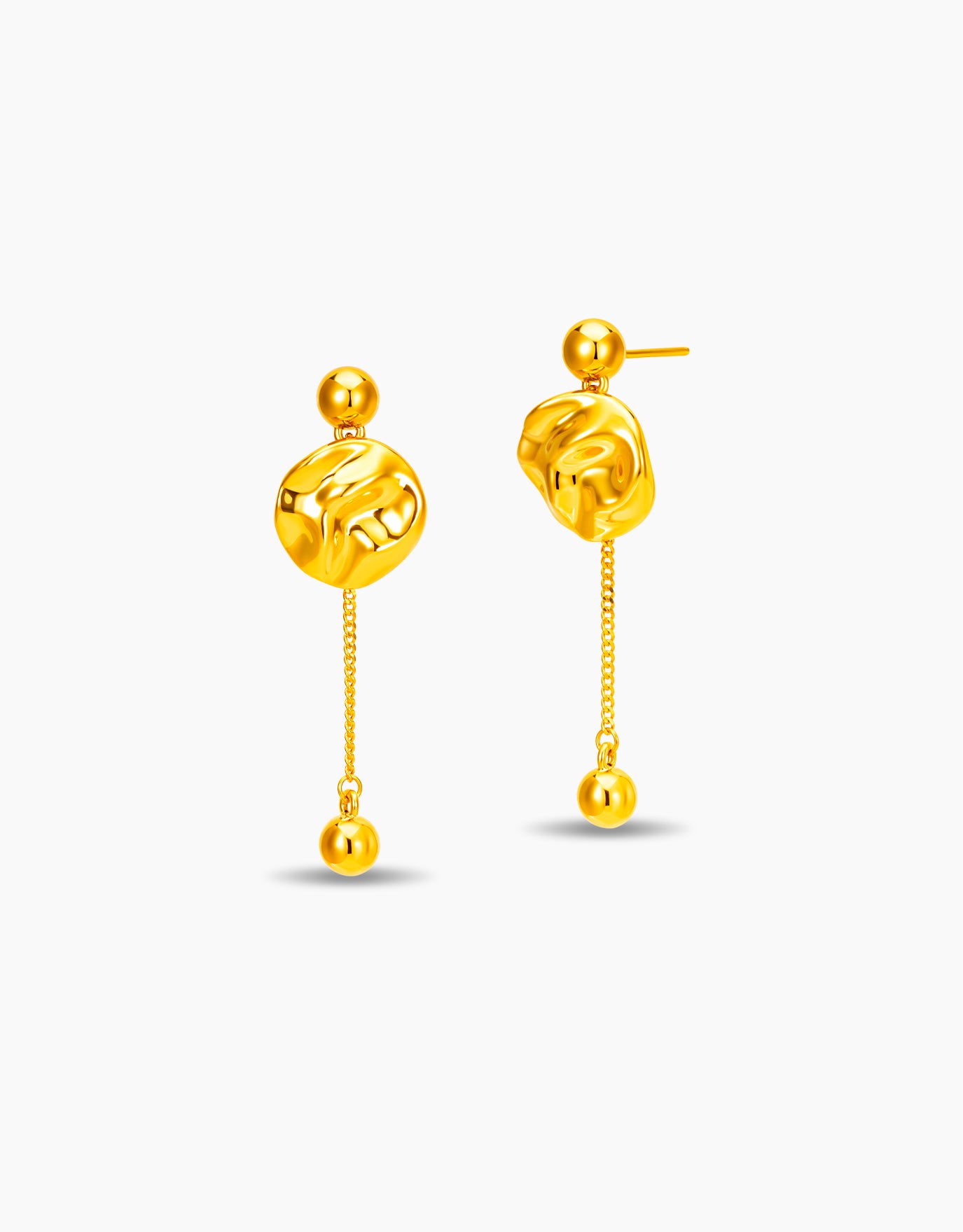 LVC 9IN éclat Aangling 999 Gold Earrings