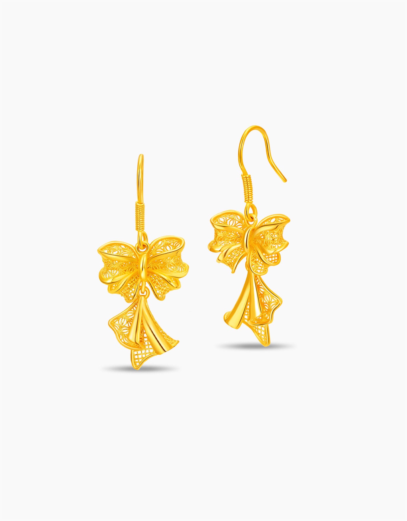 LVC 9IN Bow Elegance 999 Gold Earrings