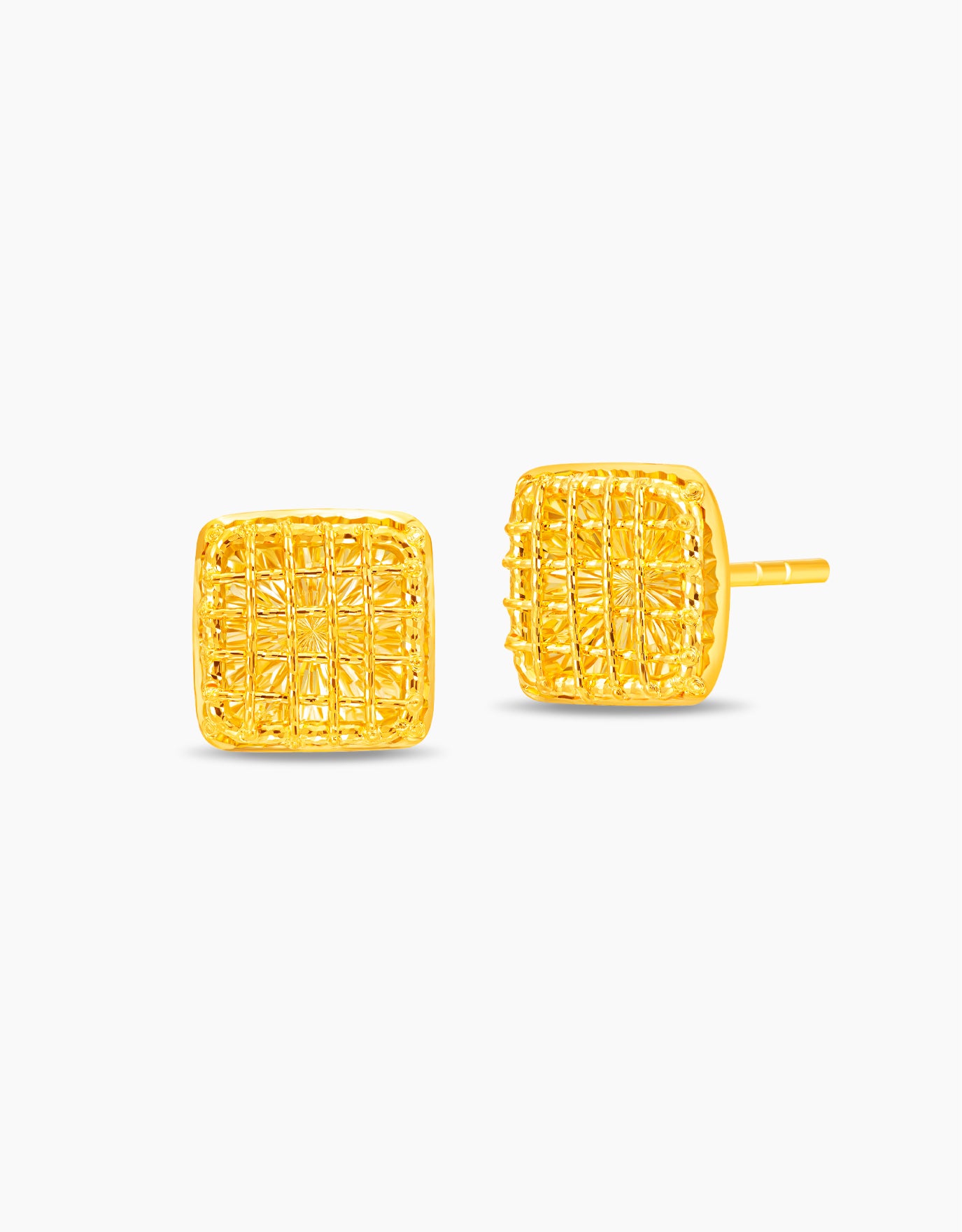 LVC 9IN Tangled Square 999 Gold Earrings