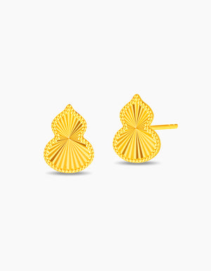 LVC 9IN Reflective Hulu 999 Gold Earrings