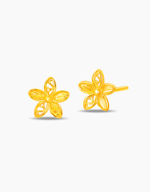 LVC 9IN Zinnia 999 Gold Earrings