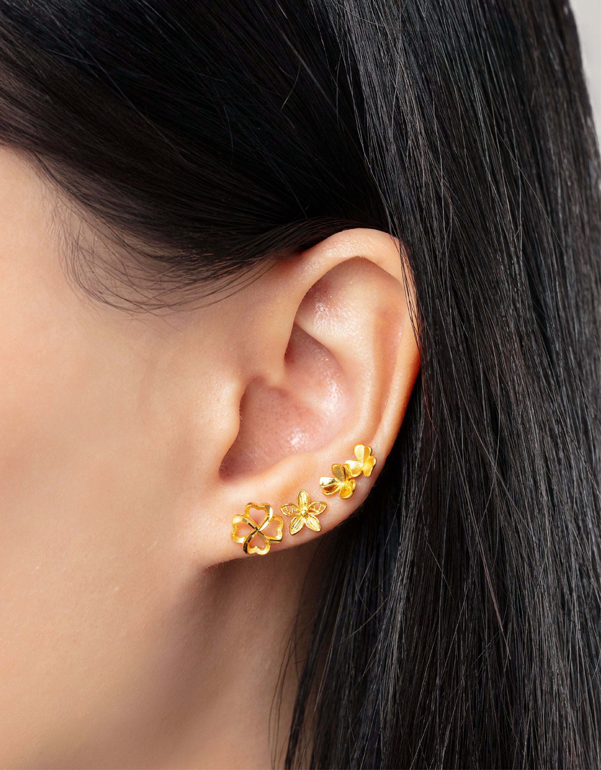 LVC 9IN Zinnia 999 Gold Earrings