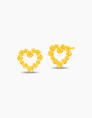 LVC 9IN Lydia Heart 999 Gold Earrings