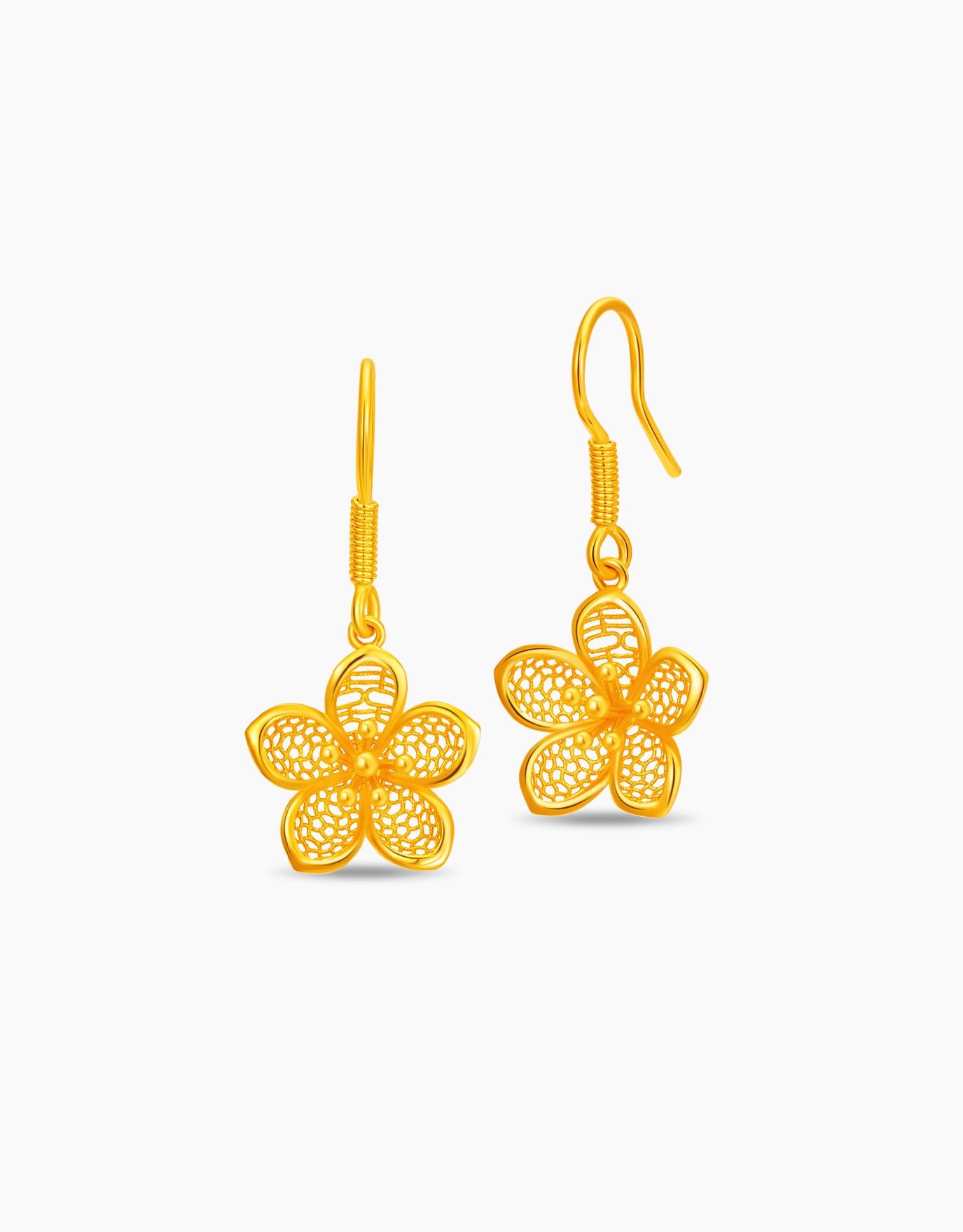 LVC 9IN Blossom Lace 999 Gold Earrings