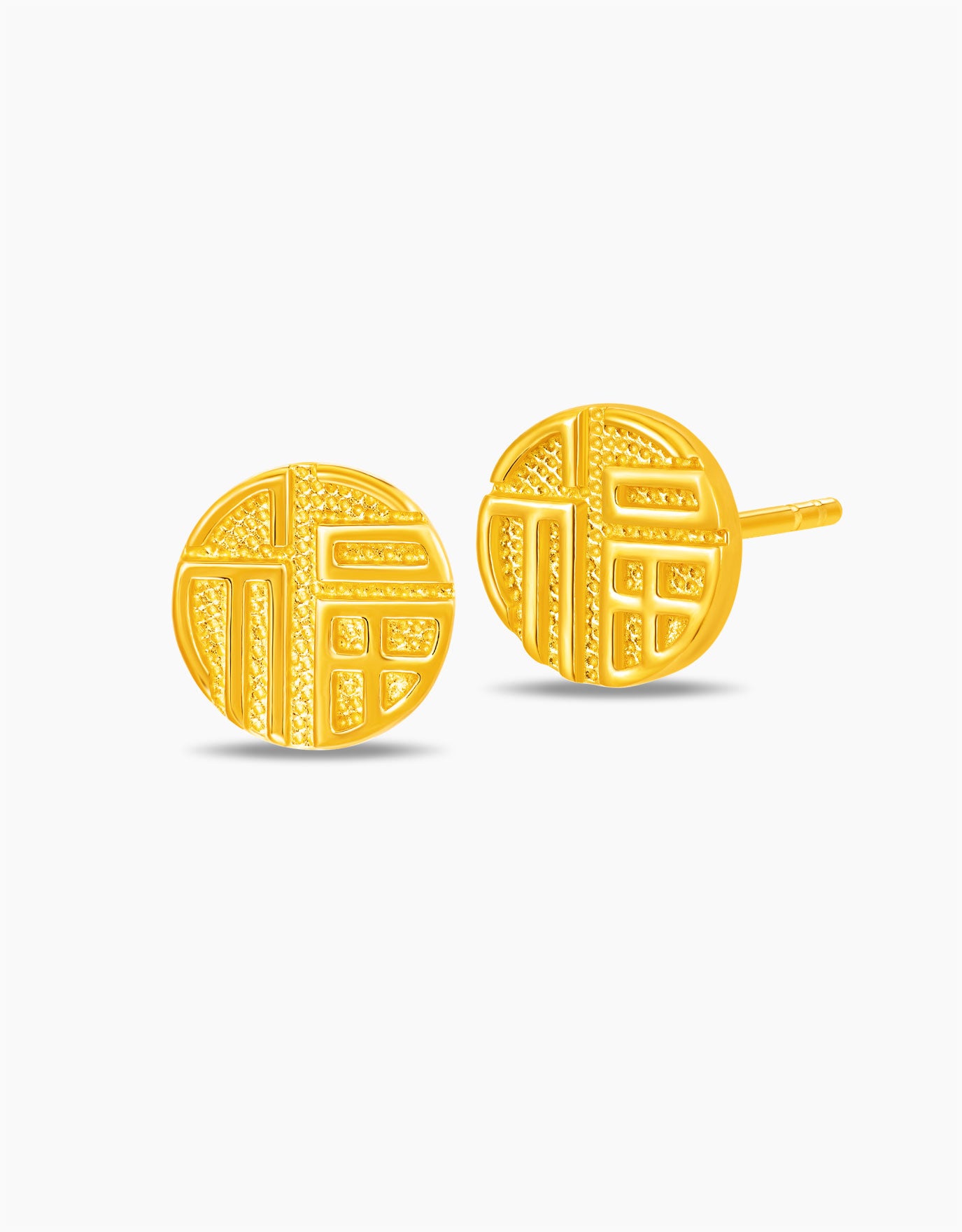 LVC 9IN Circle of Fortune 999 Gold Earrings