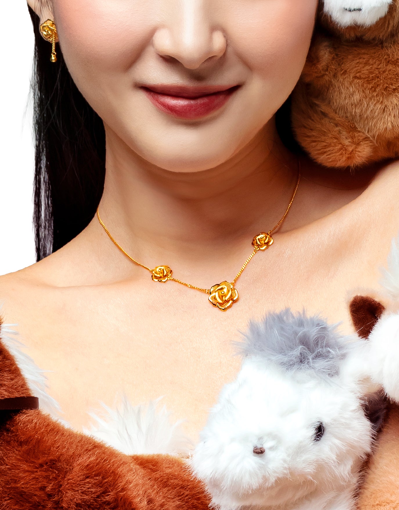 LVC 9IN Bloom Radiance 999 Gold Earrings