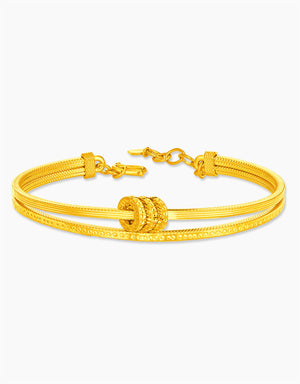 LVC 9IN Classic Petit Barrel 999 Gold Bangle