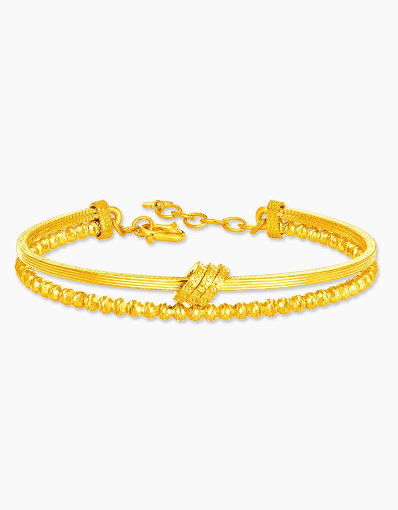 LVC 9IN Harmony Charm 999 Gold Bangle