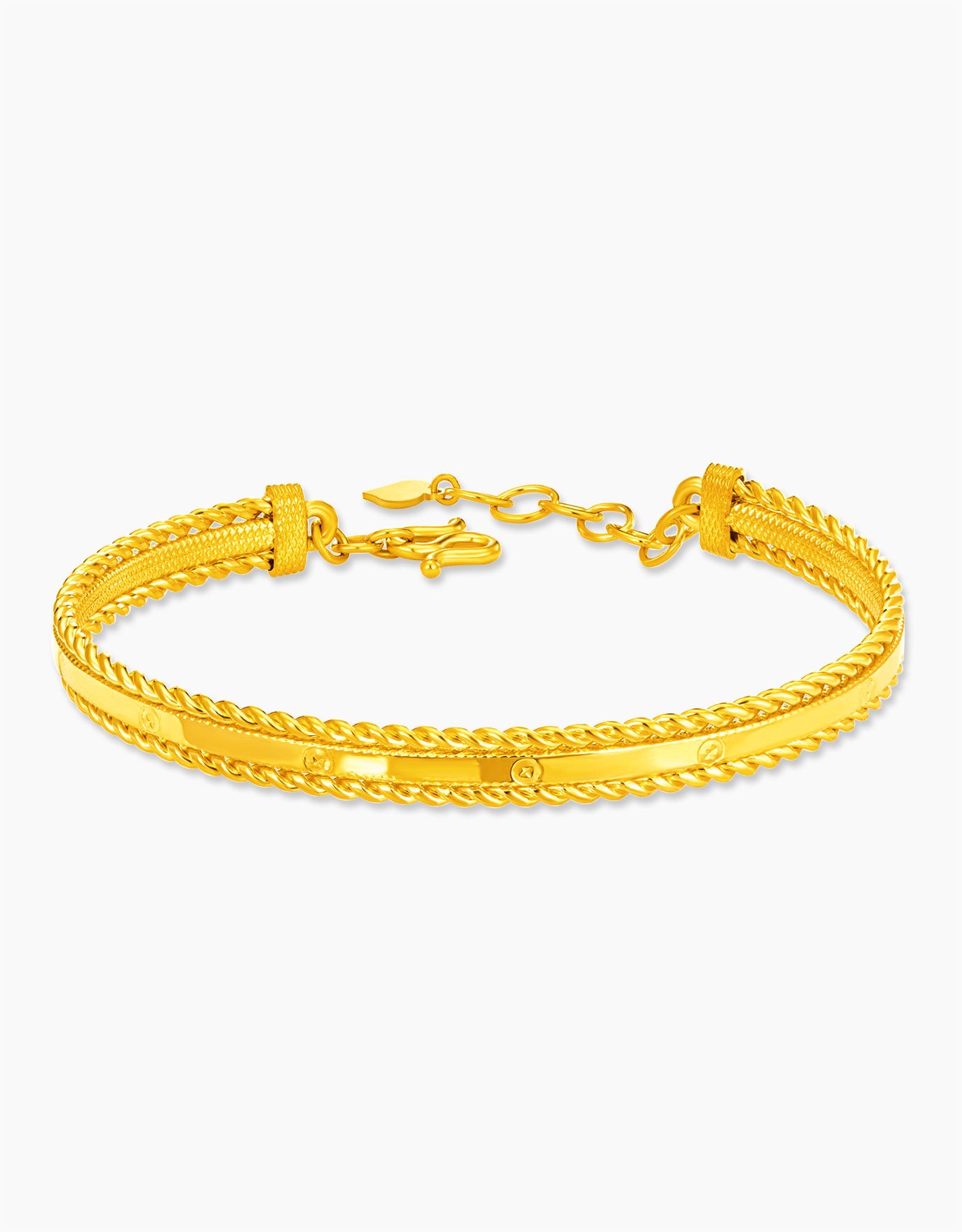 LVC 9IN Carris 999 Gold Bangle