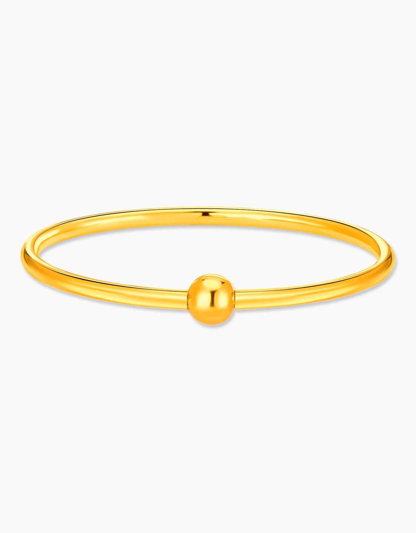 LVC 9IN Gold Ball 999 Gold Bangle