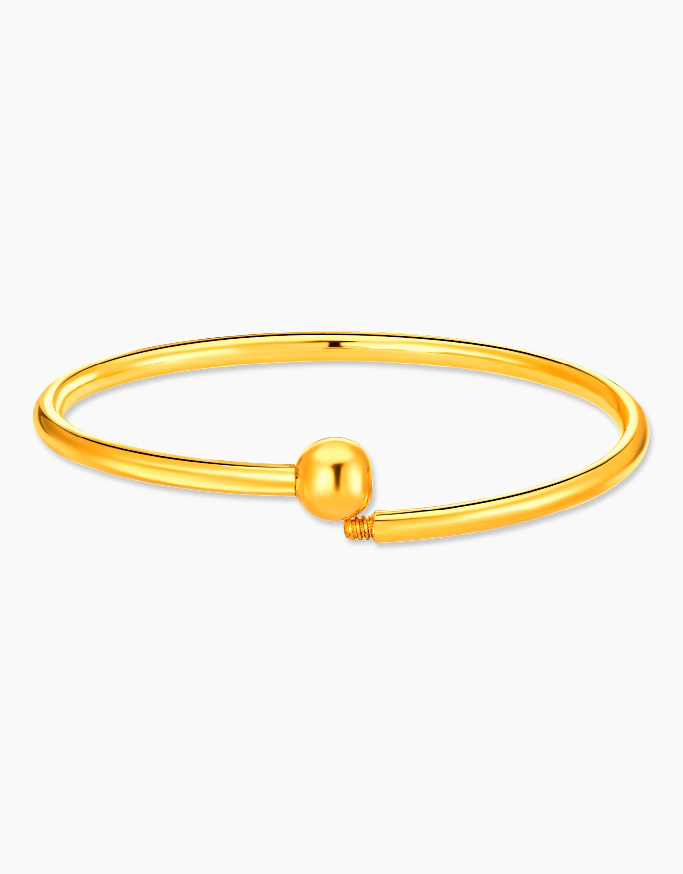 LVC 9IN Gold Ball 999 Gold Bangle