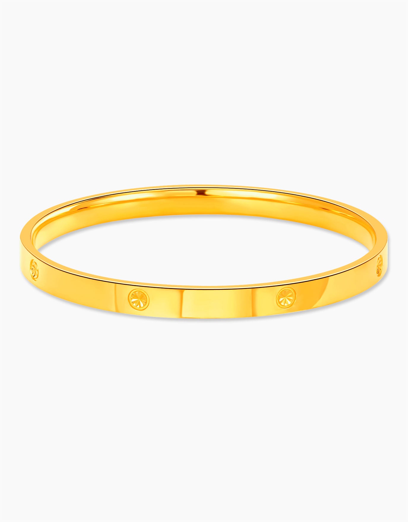 LVC 9IN Galaxy Gala 999 Gold Bangle