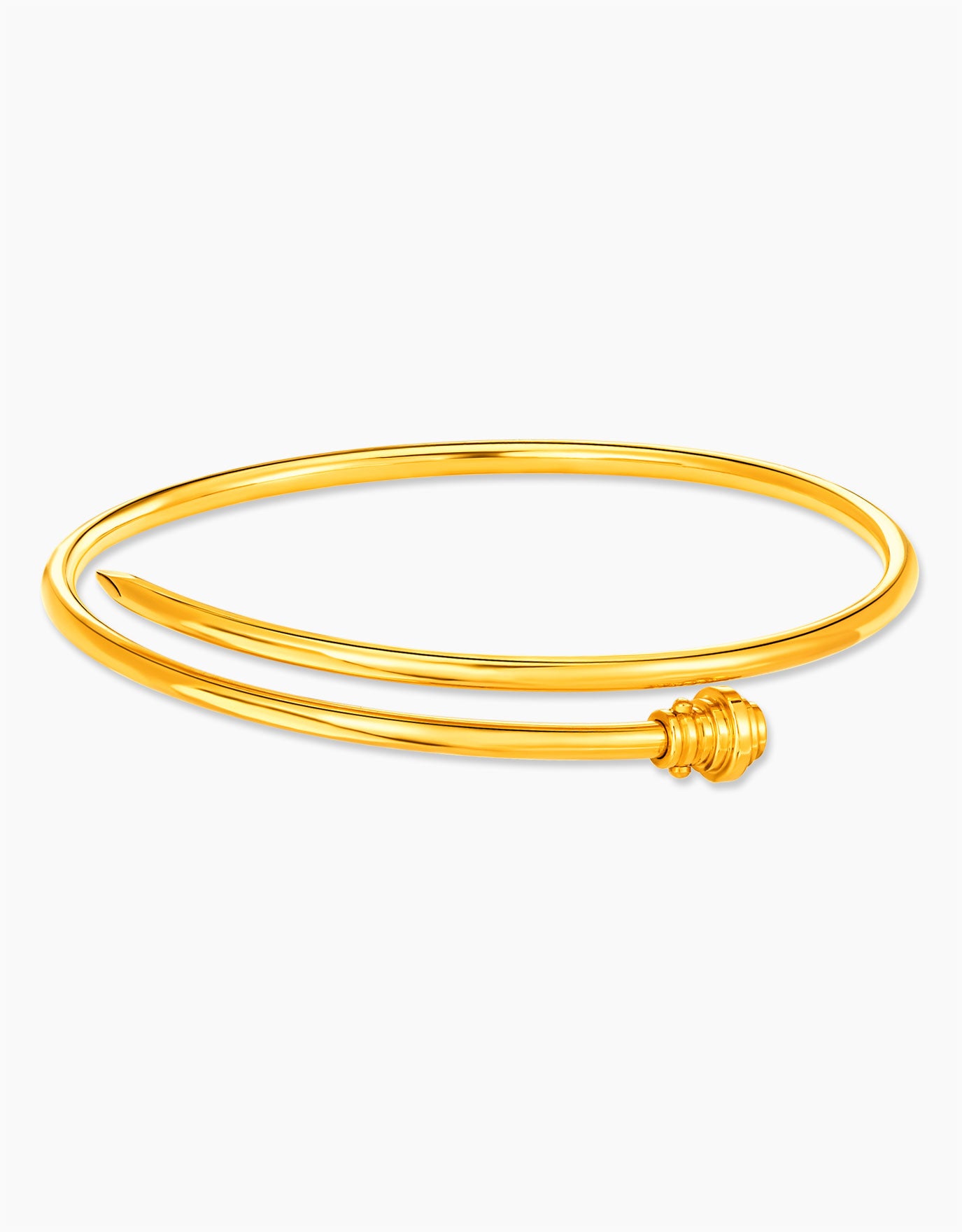 LVC 9IN Carrie Bolt Cuff 999 Gold Bangle