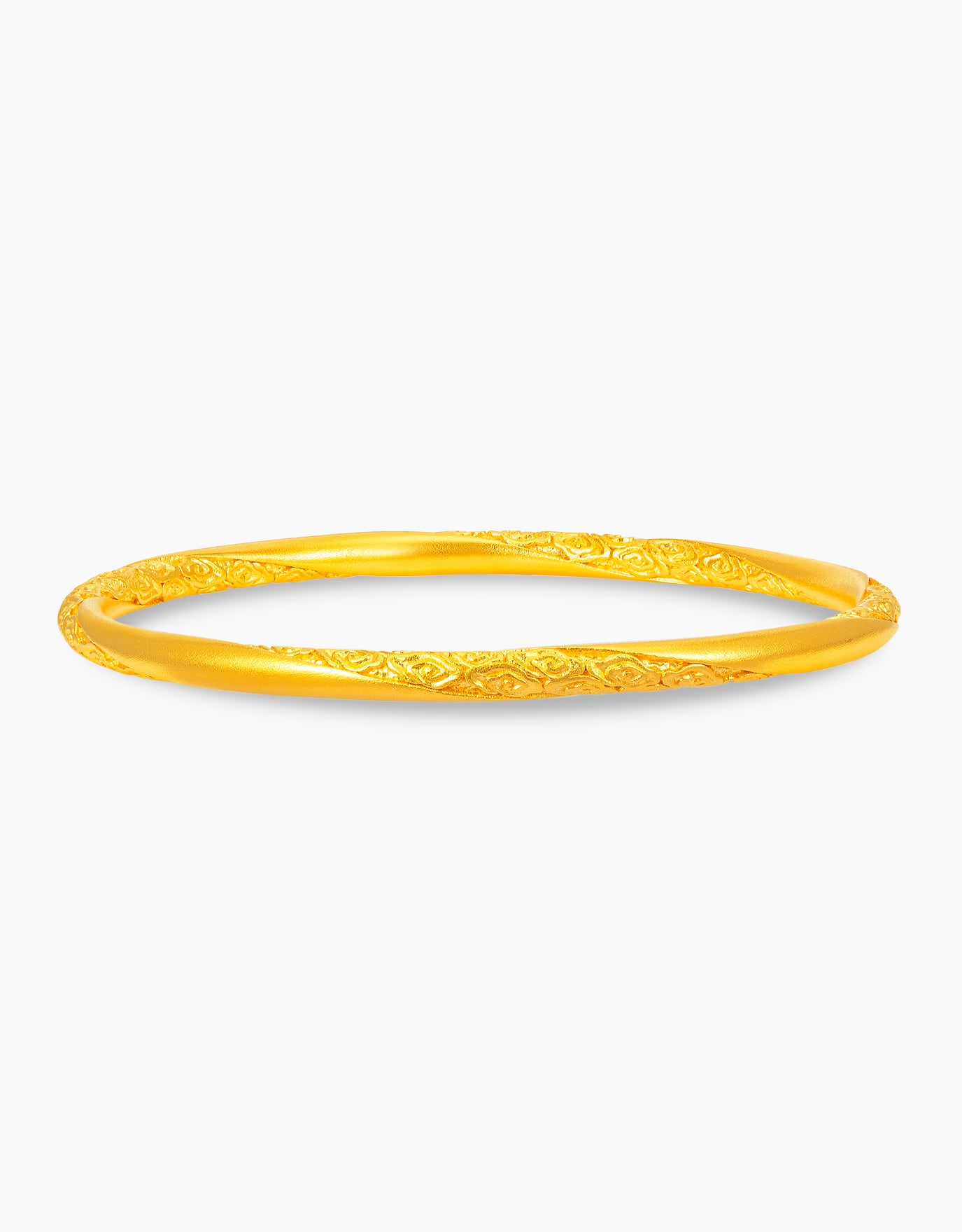 LVC 9IN Cloud Carving 999 Gold Bangle