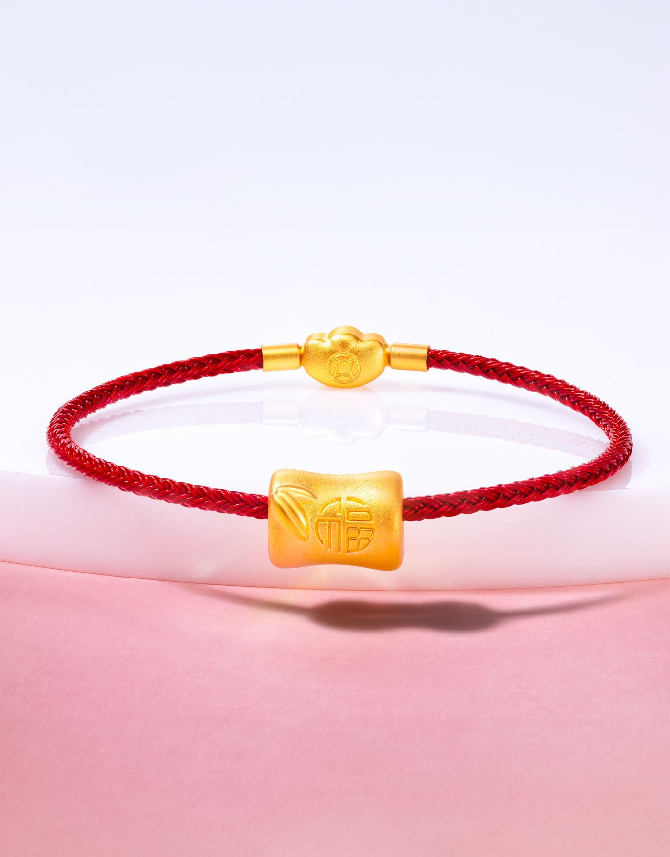 LVC 9IN Bamboo Blessings 999 Gold Charm Bracelet