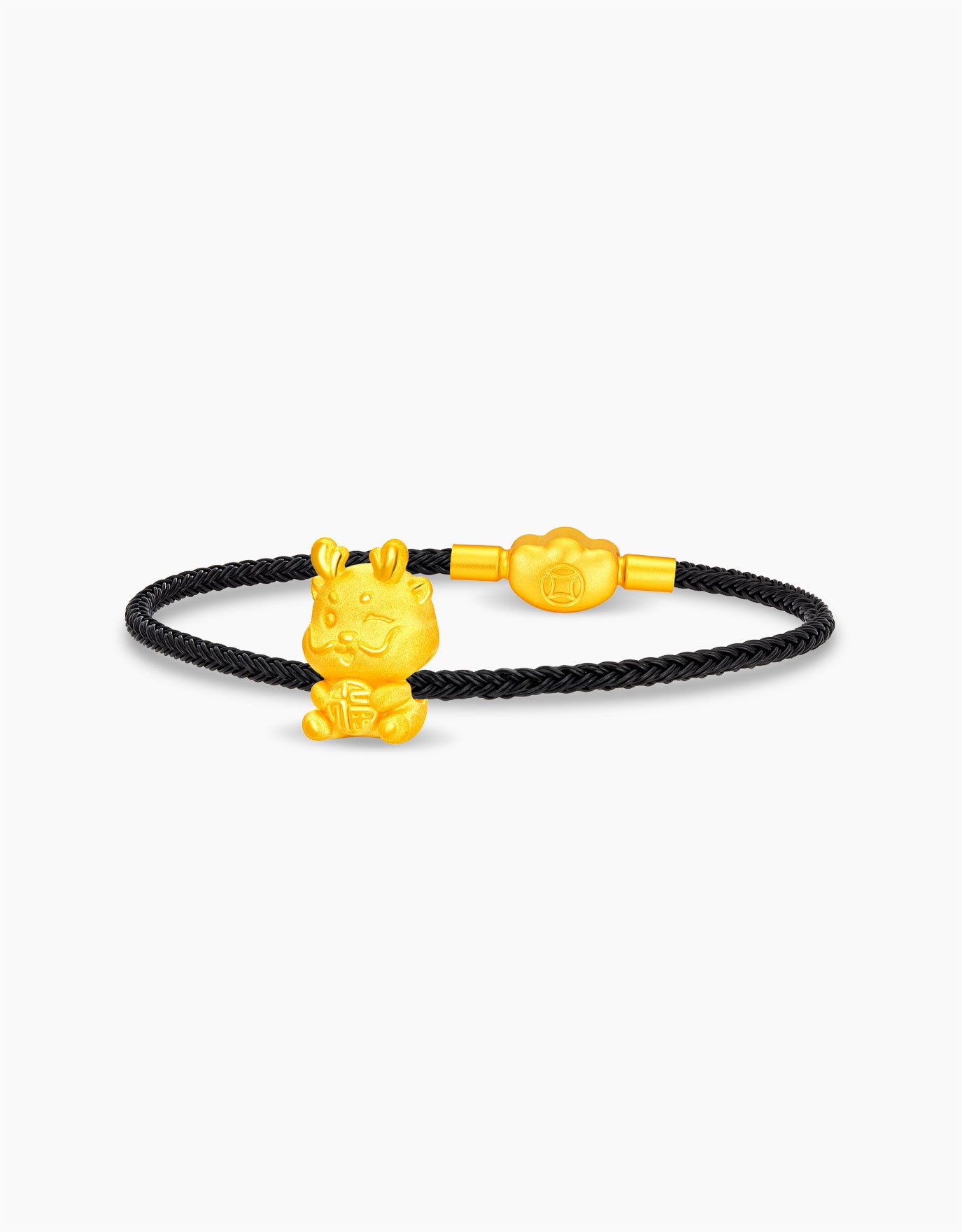 LVC 9IN Lucky Dragon 999 Gold Charm Bracelet