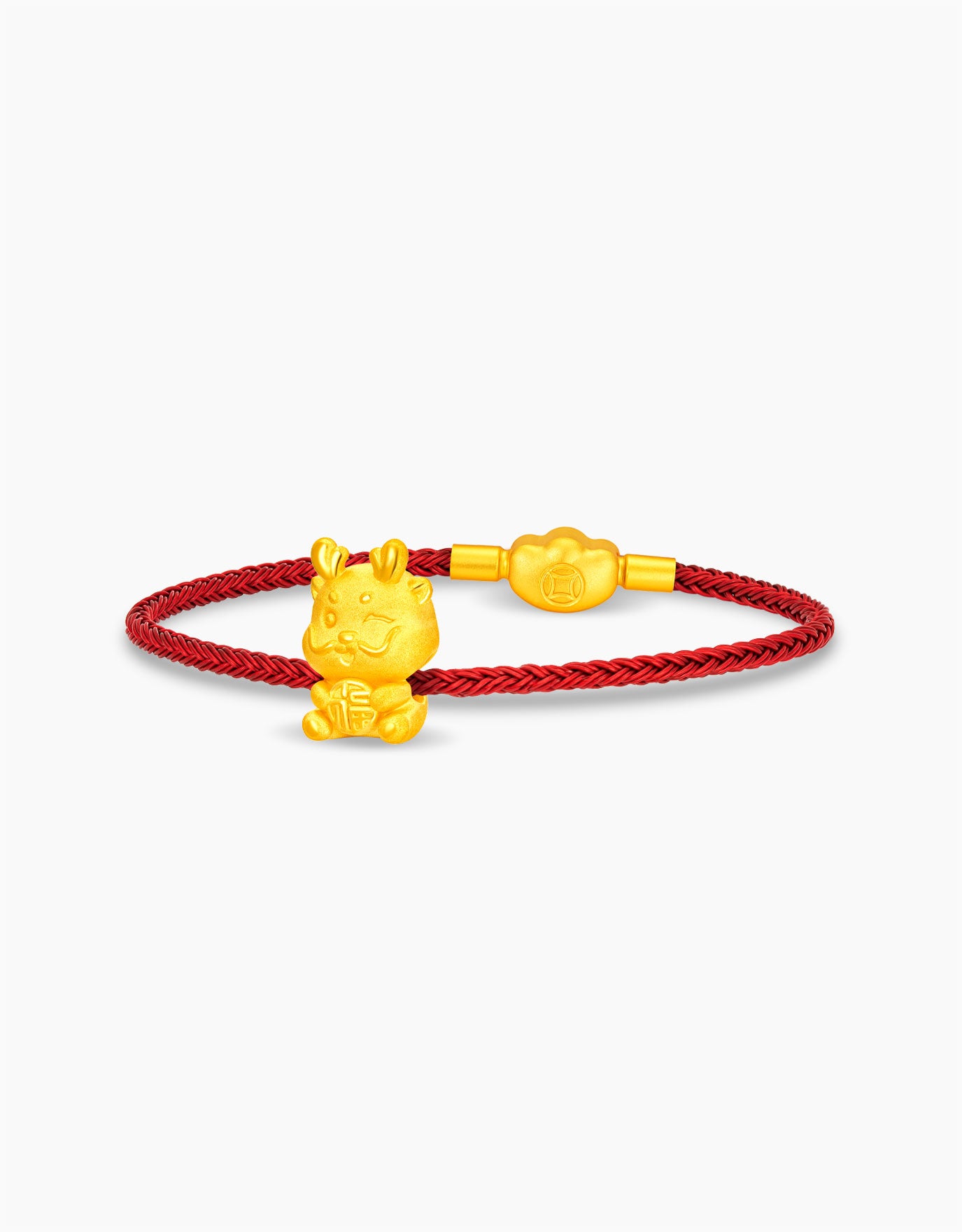 LVC 9IN Lucky Dragon 999 Gold Charm Bracelet