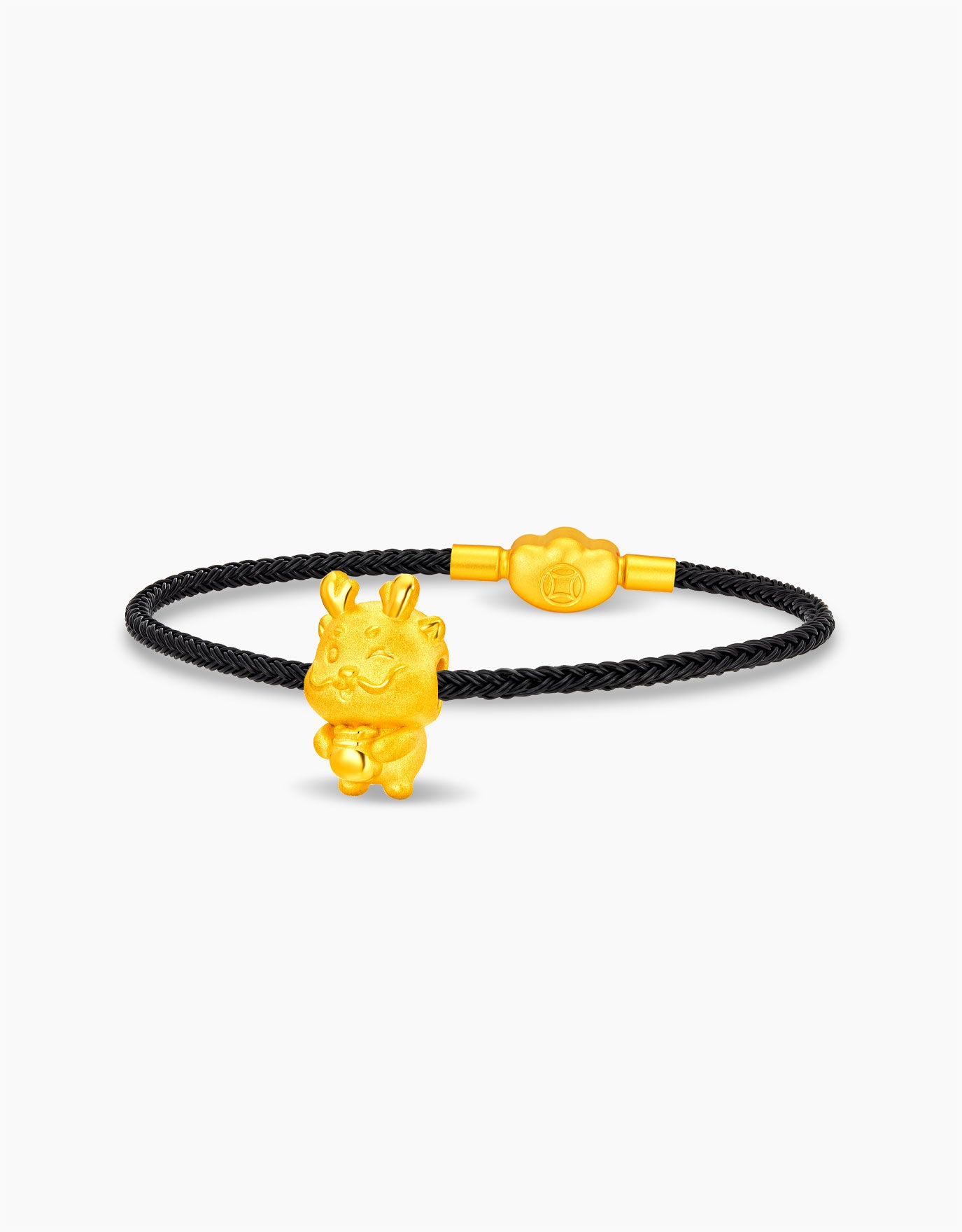 LVC 9IN Fortune Dragon 999 Gold Charm Bracelet
