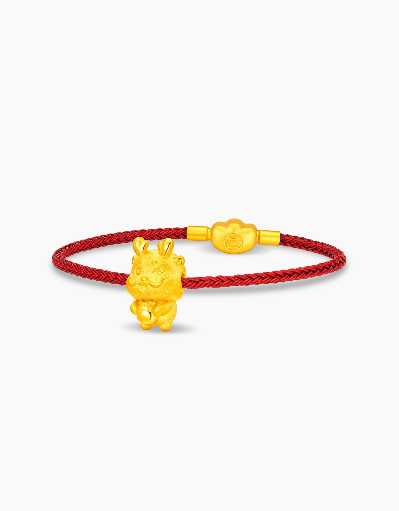 LVC 9IN Fortune Dragon 999 Gold Charm Bracelet