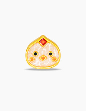 LVC 9IN Lolly Rooster 999 Gold Zodiac Charm