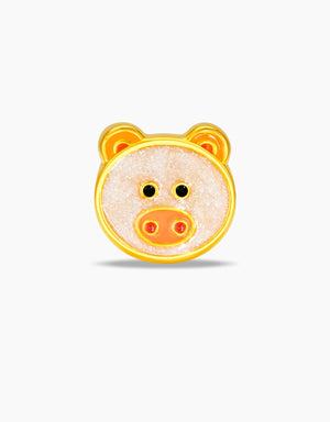 LVC 9IN Lolly Pig 999 Gold Zodiac Charm