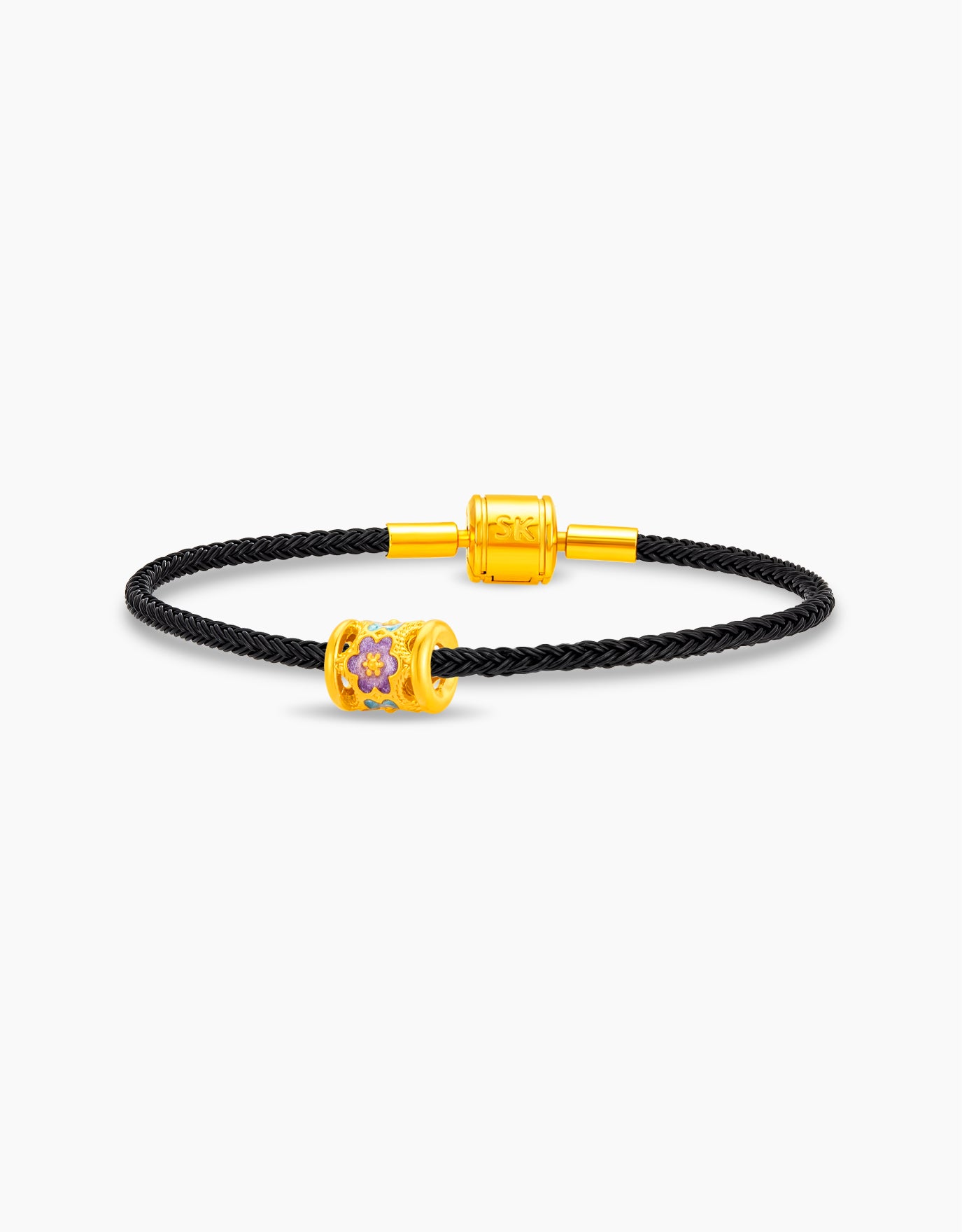 LVC 9IN Enchanted Blossom Barrel 999 Gold Charm