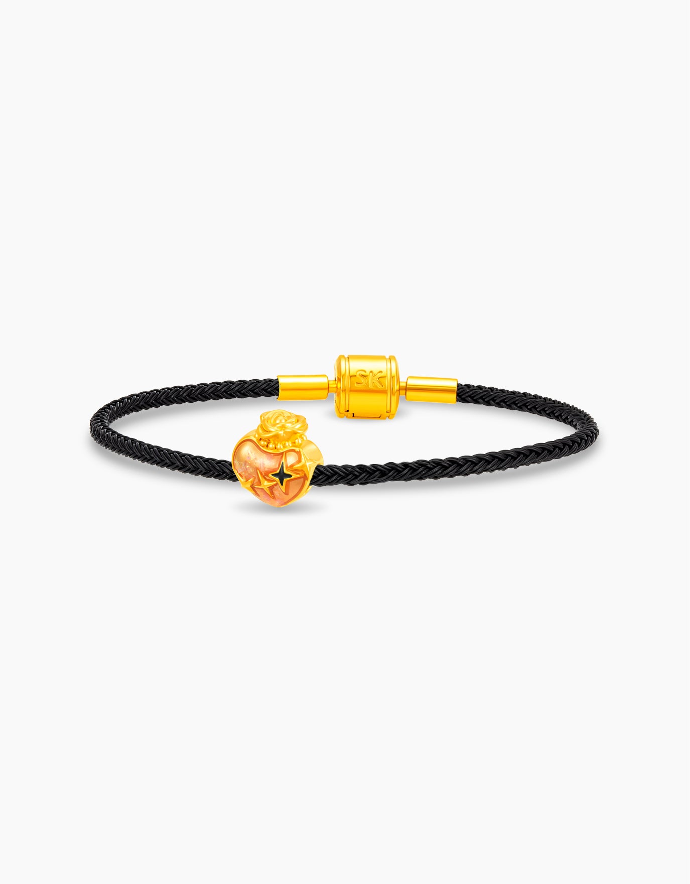 LVC 9IN Starlit Roseheart 999 Gold Charm