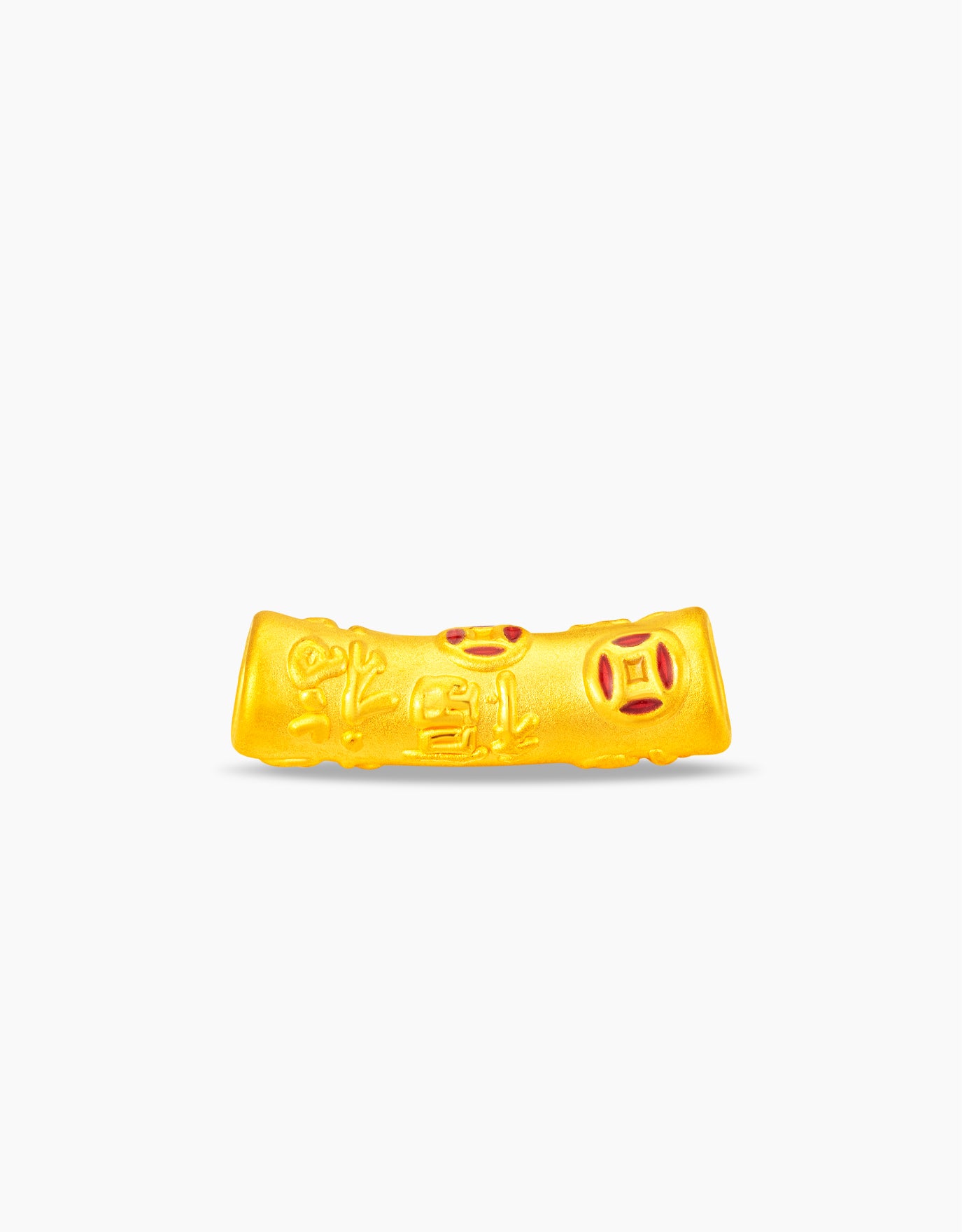 LVC 9IN Fortune Script 999 Gold Tube Charm