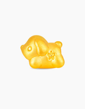 LVC 9IN Sweet Dog Zodiac 999 Gold Charm