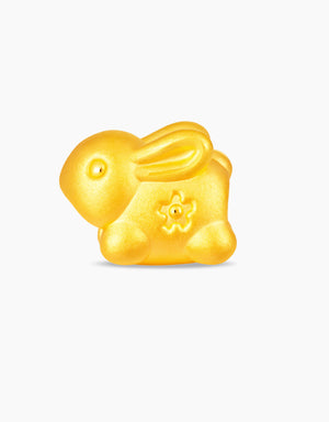 LVC 9IN Sweet Rabbit Zodiac 999 Gold Charm