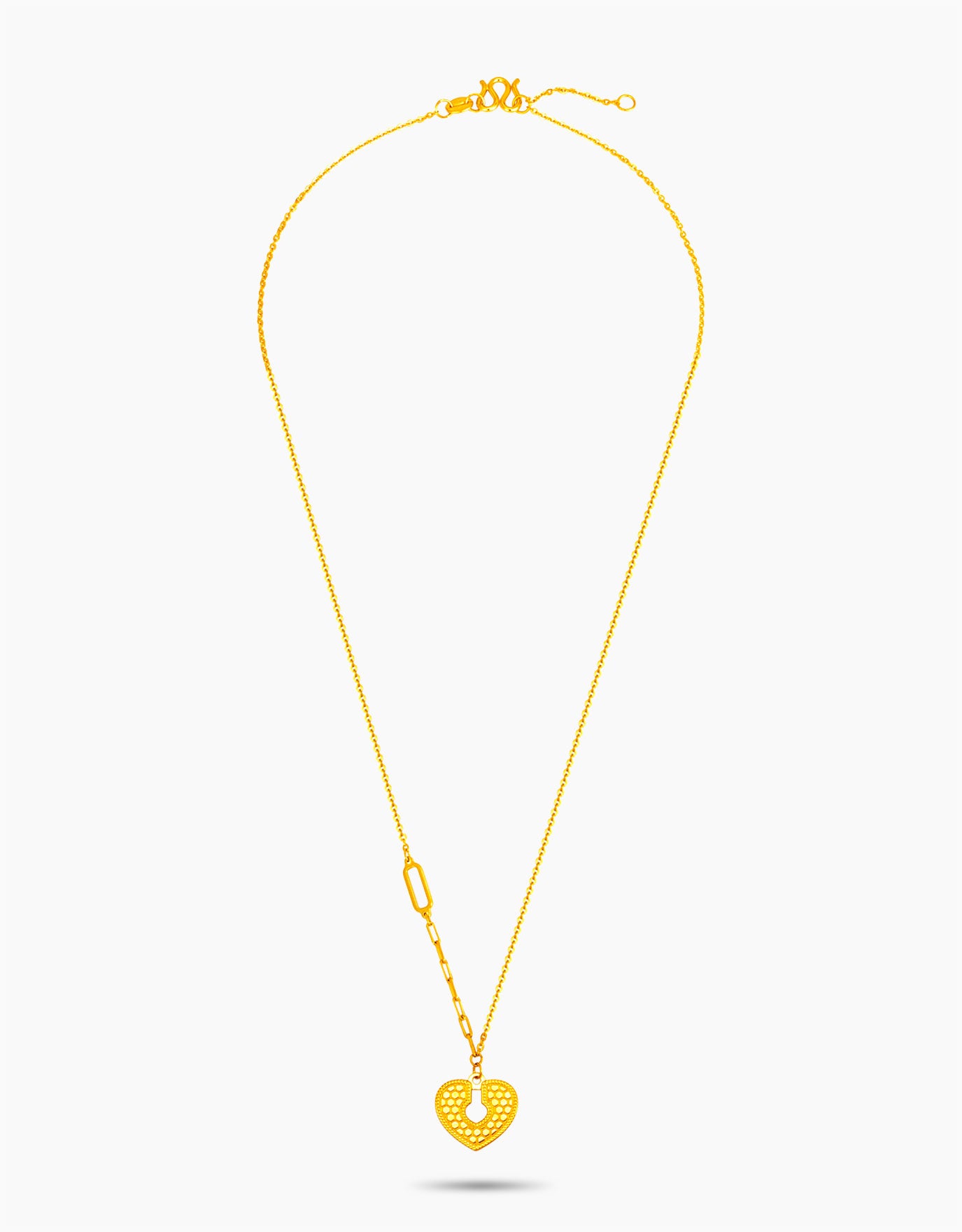 LVC 9IN Locket Heart 999 Gold Necklace