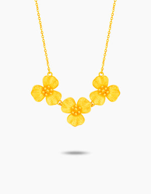 LVC 9IN Trillium 999 Gold Necklace