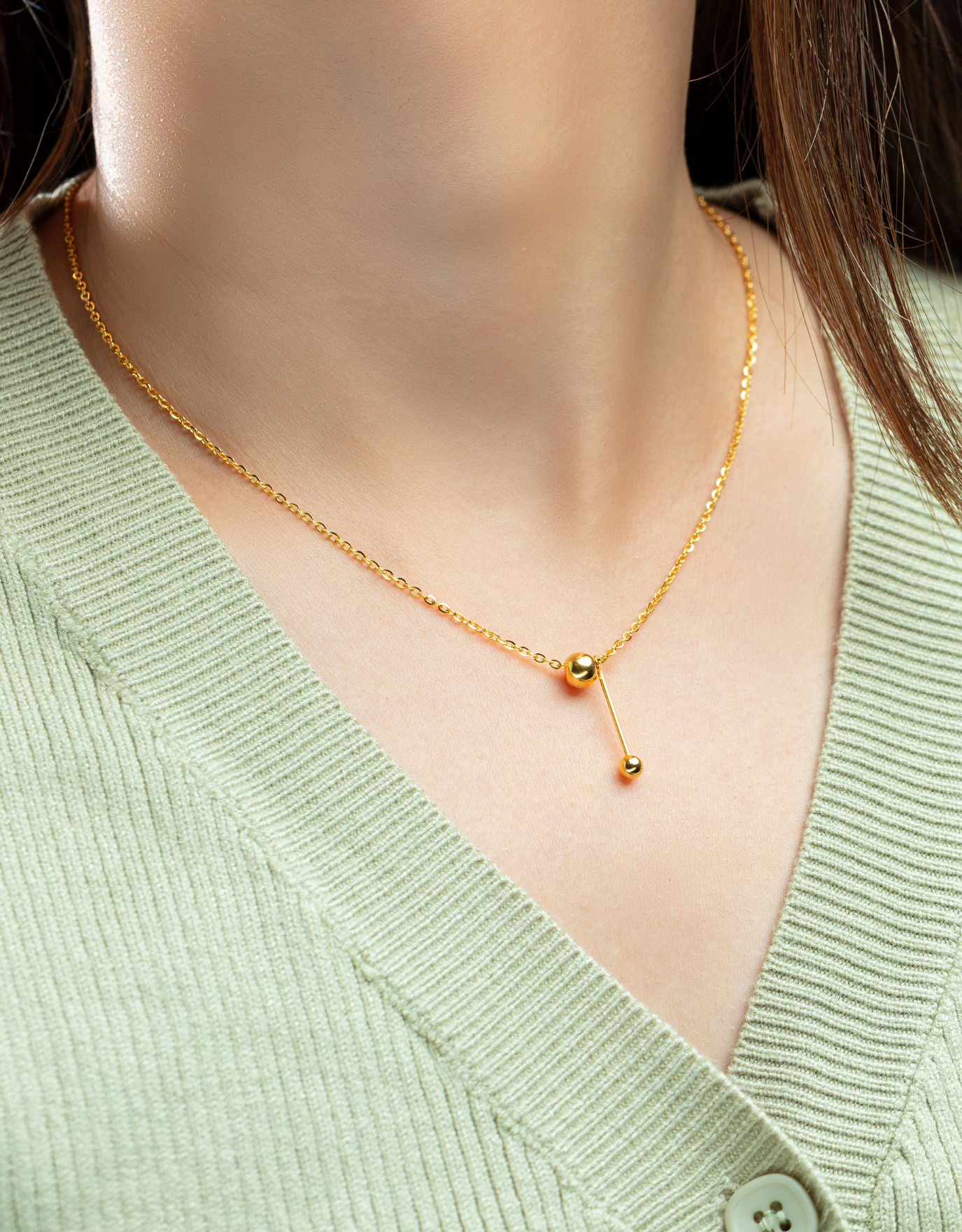 LVC 9IN Drop Circlet 999 Gold Necklace