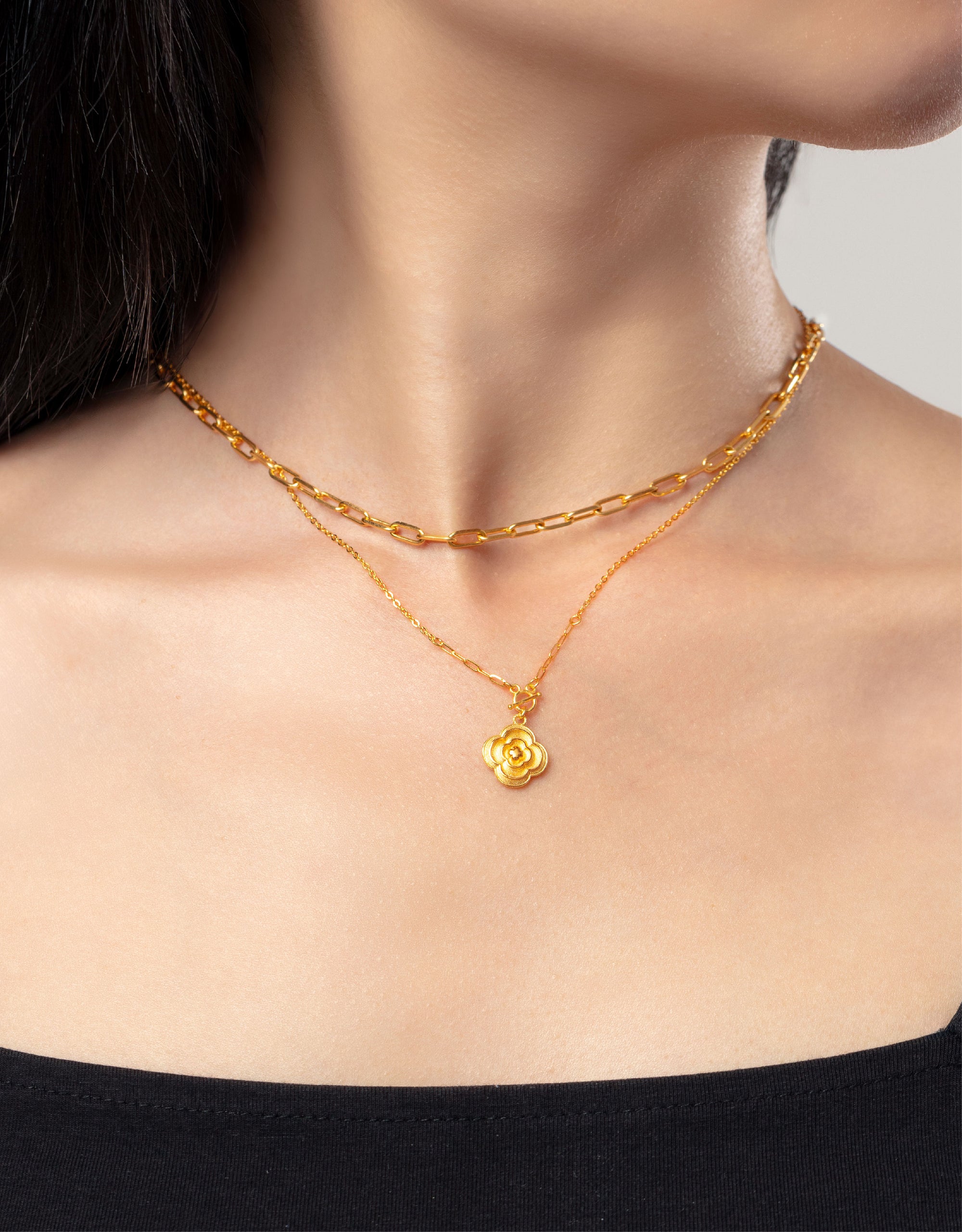 LVC 9IN Primrose 999 Gold Necklace