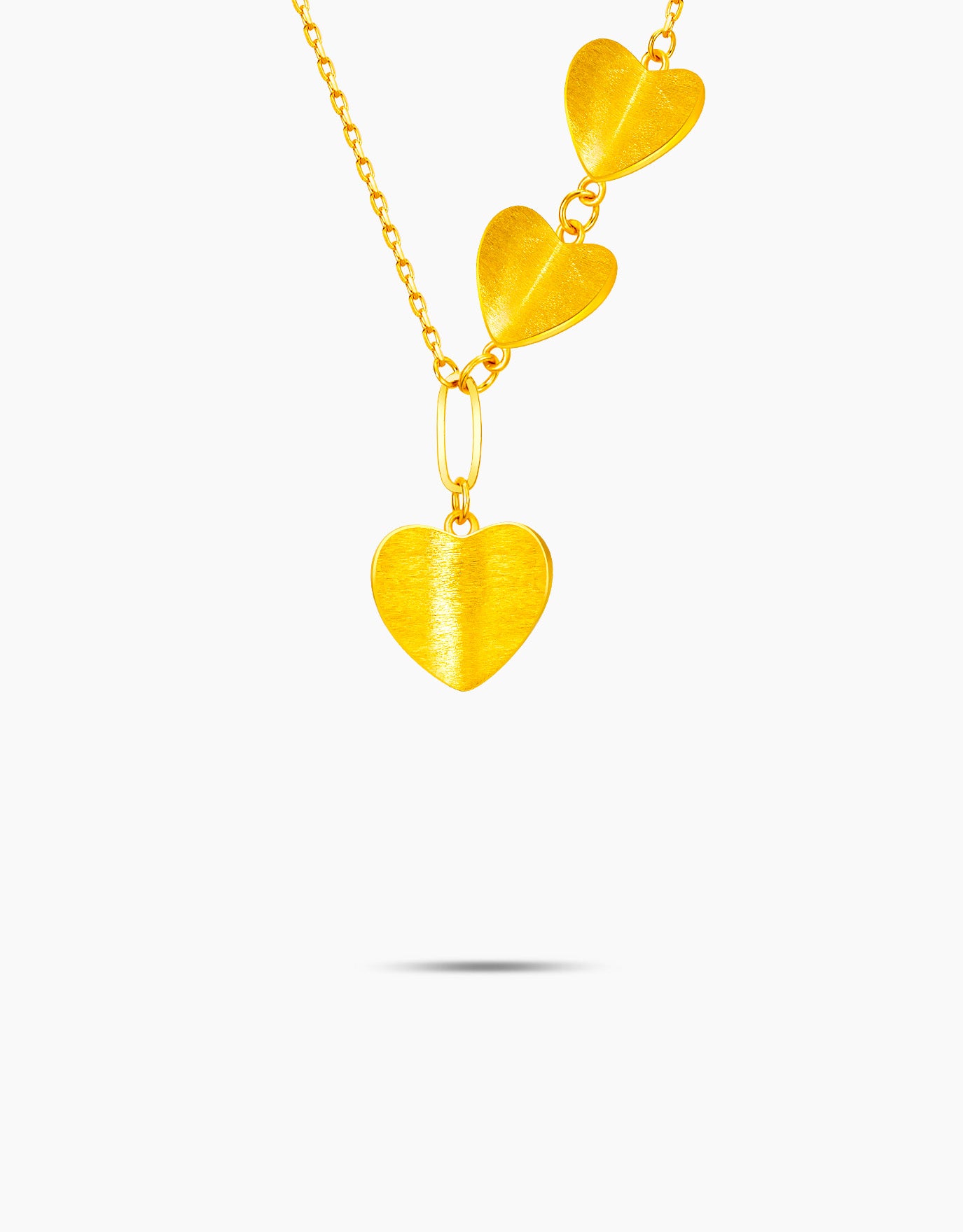 LVC 9IN Trinity Carla Heart 999 Gold Necklace