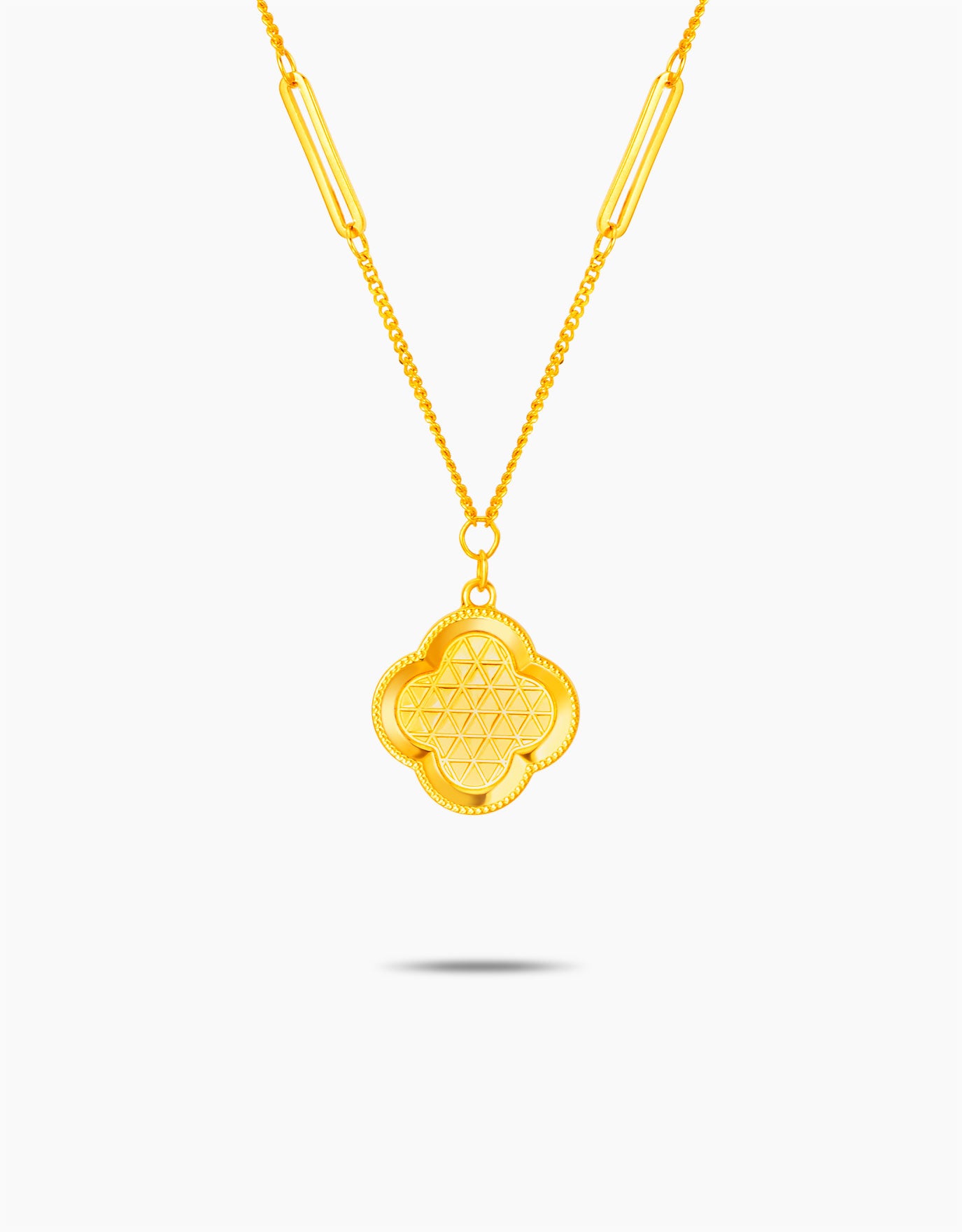 LVC 9IN Cloverlane 999 Gold Necklace